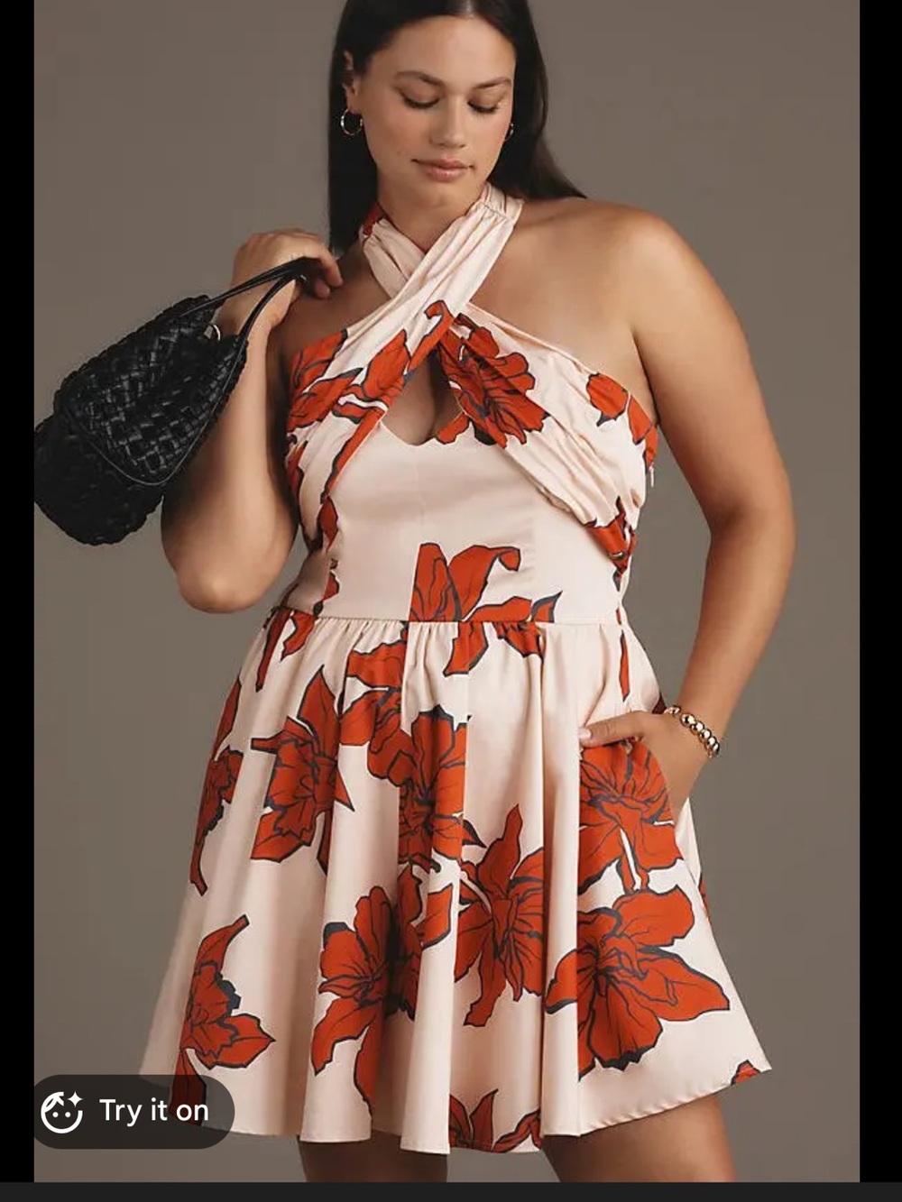 Anthropologie Hutch wrap halter romper plus size X1